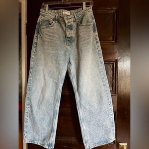 Free People Deep Trance Boyfriend Dropped Light Wash Jeans - Size 26